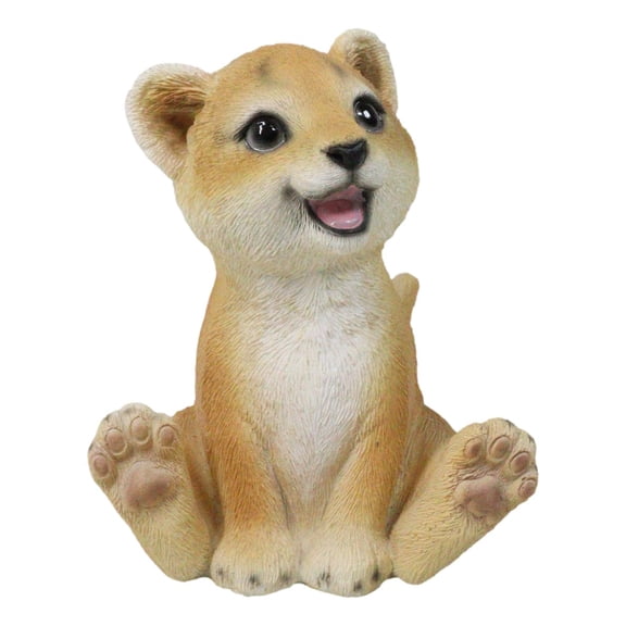 Adorable Prince of The Safari Jungle Forest African Lion Cub Figurine 4" Long