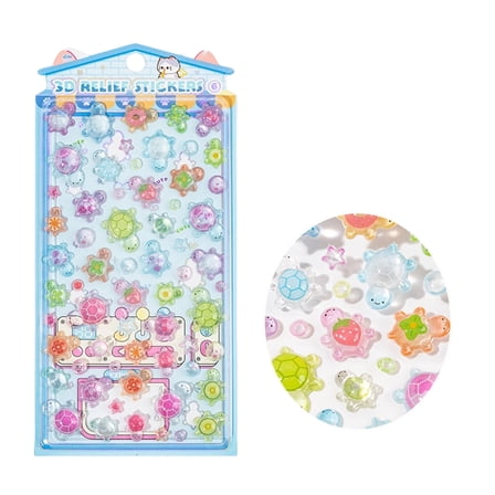 Adorable Puff Stickers for Boys Girls, Reusable Small Stickers for Water Bottles, Journals, Handcraft Scrapbook Decor