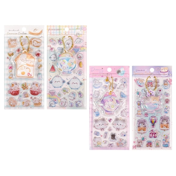 Adorable Puffier Sticker for Kids, Puff Stickers for Boys Girls, Reusable Tiny Sticker for Phone Case Notebook Handcraft