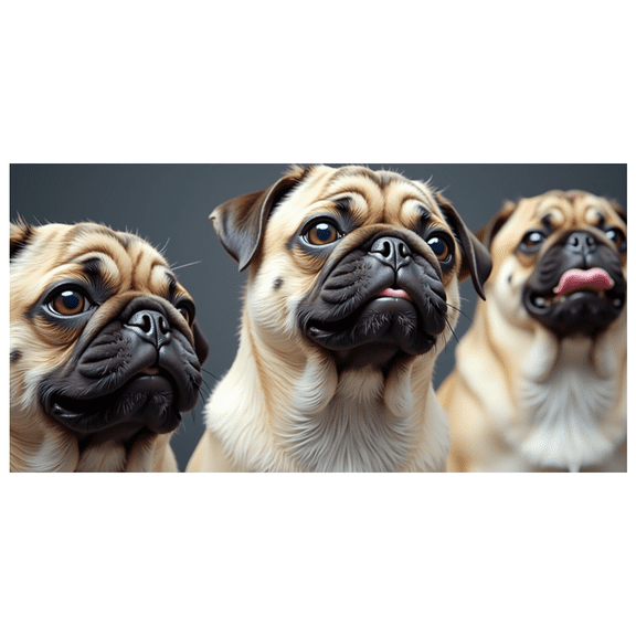 Adorable Pug Dogs Themed Banner Background Decor Party Supplies Photography Props Backdrop for Pet Themed Parties Birthday Celebrations and Photo Shoots