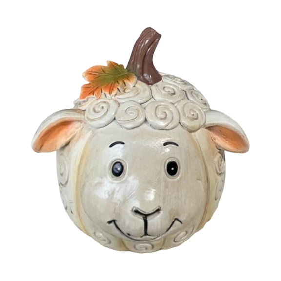 Adorable Pumpkin Shaped Animal Figurine for Fall Harvest Festival Thanksgiving Tabletop Home Decor Ornament Gift