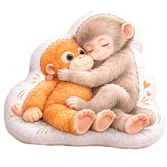 Adorable Punch The Monkey Meme Plush Pillow Cuddling Stuffed Animal Toy Funny Cartoon Cushion Gift for Children