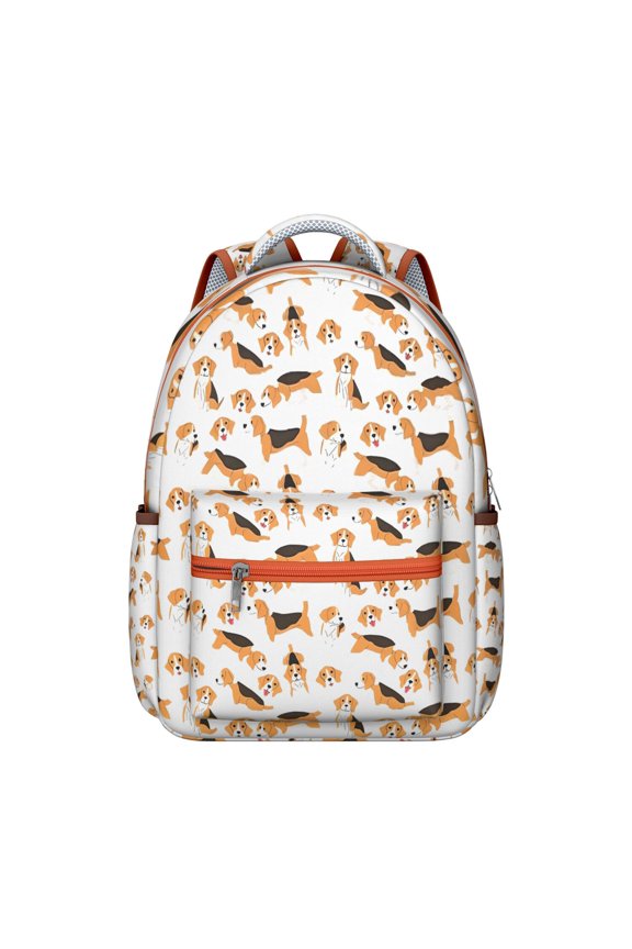 Adorable Puppy Backpack for Daily Commute - Lightweight with Luggage Sleeve, Quick-Access Phone Pocket, Dog-Inspired Design