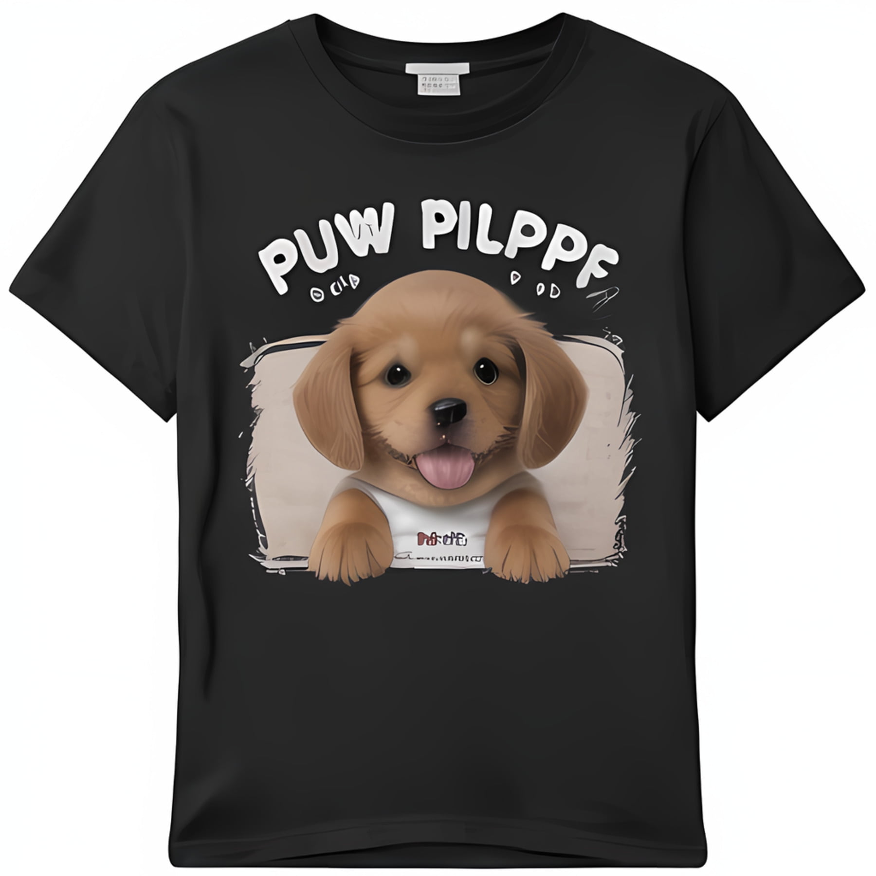 Adorable Puppy Cartoon T-Shirt Cute Dog Design with Playful 'istem ppy ...