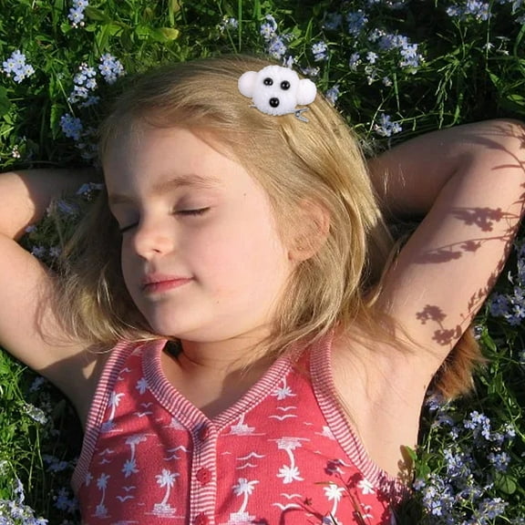 Adorable Puppy Hair Clip Cute Lamb Hairpin For Teddy Dogs Fall Winter Fringe Side Clamp Barrettes Pet Accessories