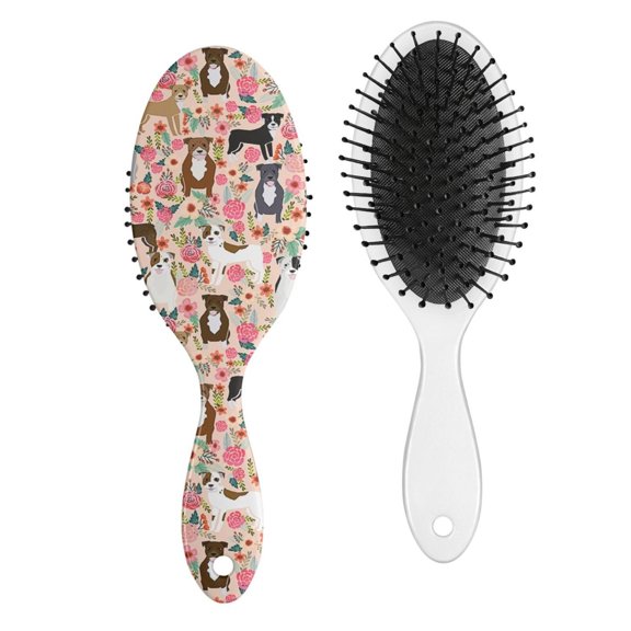 Adorable Puppy Paddle Brush - Works on Wet or Dry Hair for Tangle-Free Styling