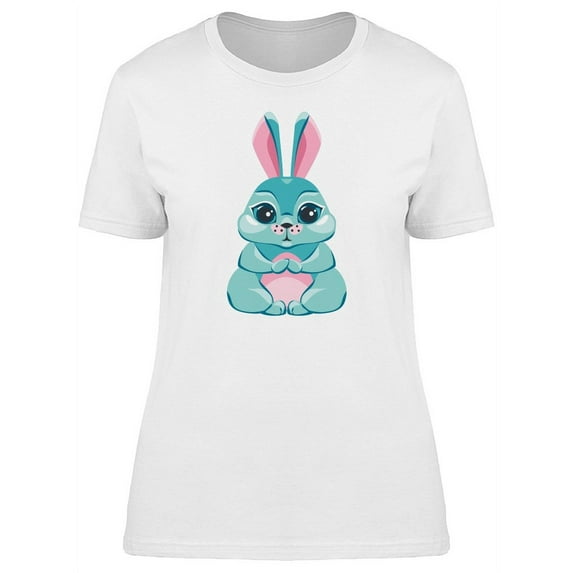 Adorable Rabbit Cartoon T-Shirt Women -Image by Shutterstock, Female x-Large
