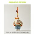 thumbnail image 1 of Adorable Rabbit Doll Keychain Bag Charm Handmade Toy for Kids and Collectors, 1 of 6