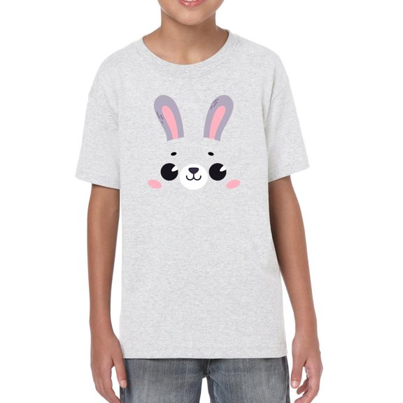 Adorable Rabbit Face T-Shirt Juniors -Image by Shutterstock,  x-Small