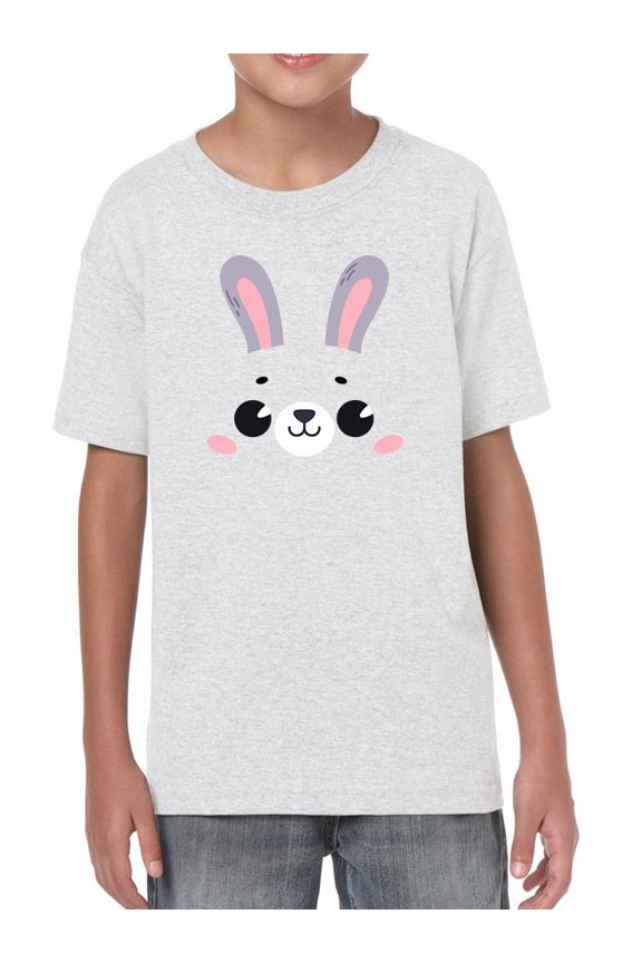 Adorable Rabbit Face T-Shirt Juniors -Image by Shutterstock, x-Small