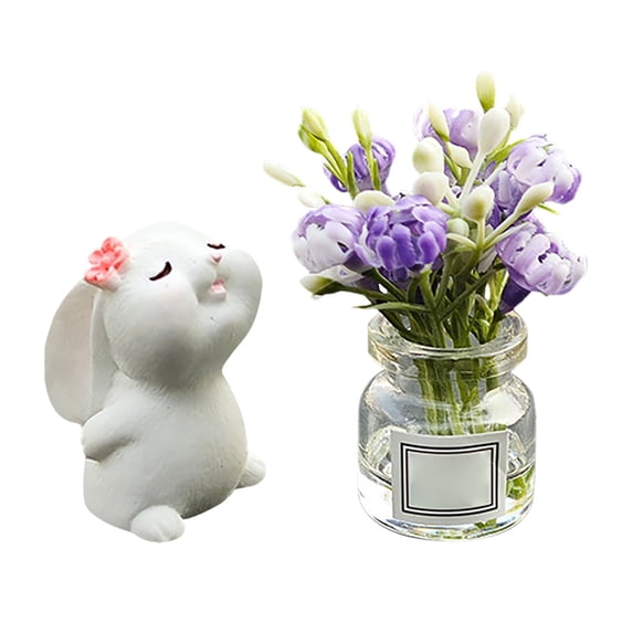 Adorable Rabbit Terracotta Vase Set for HomeCute And Creative Vase with Rabbit Design, Ideal for Home Décor And Flower Arrangements, Made of Durable Terracotta with A Vintage Look