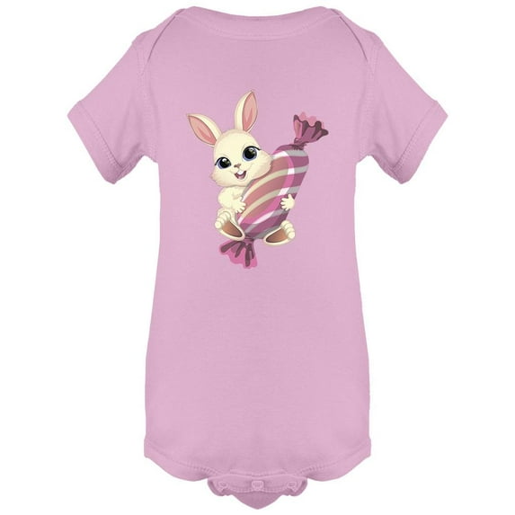 Adorable Rabbit With Big Candy Bodysuit Infant -Image by Shutterstock, 18 Months