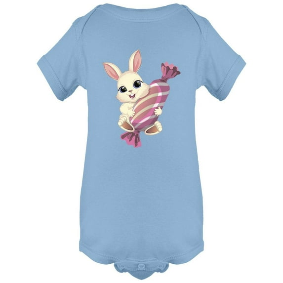 Adorable Rabbit With Big Candy Bodysuit Infant -Image by Shutterstock, 6 Months