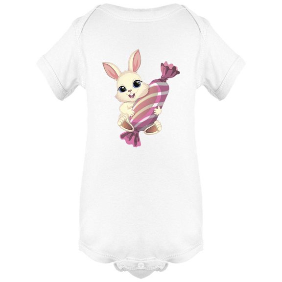 Adorable Rabbit With Big Candy Bodysuit Infant -Image by Shutterstock,  Newborn
