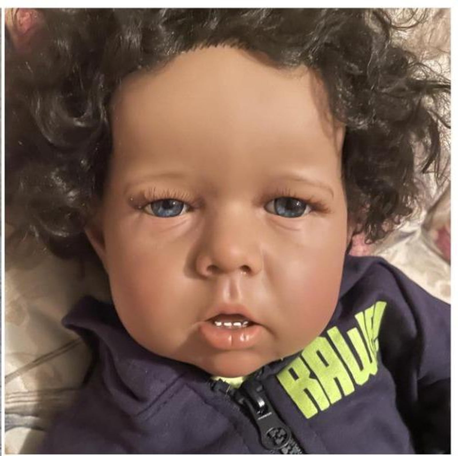 Adorable Reborn Baby Dolls Black Boy - 20" Realistic Newborn Baby Dolls Cloth Body Dolls African American Real Life Baby Dolls Gift for Kids Age 3