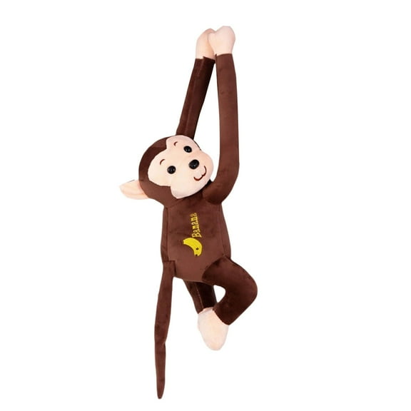 Adorable Red Hanging Monkey Plush Toy with Velcro Hands Perfect for Kids, Soft and Cuddly, 22 Inches Long