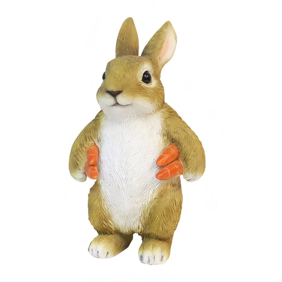Adorable Resin Bunny Garden Statue – Cute Outdoor Rabbit Figurine for Yard, Patio, Lawn, Deck & Indoor Desktop Decoration