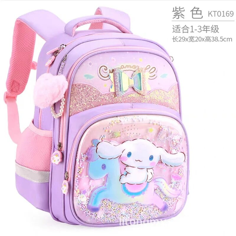 Adorable Sanrio School Backpack Featuring Hello Kitty Cinnamoroll