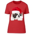 thumbnail image 1 of Adorable Santa Hat St. Bernard T-Shirt Women -Image by Shutterstock, Female Small, 1 of 2