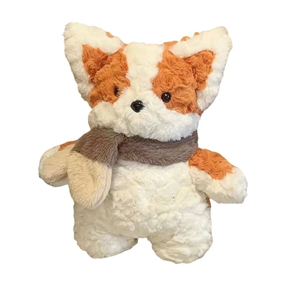 Adorable Scarf-Adorned Corgi Plush Toy, Soft Stuffed Animal Pillow For Kids, Ideal Gift For Girls