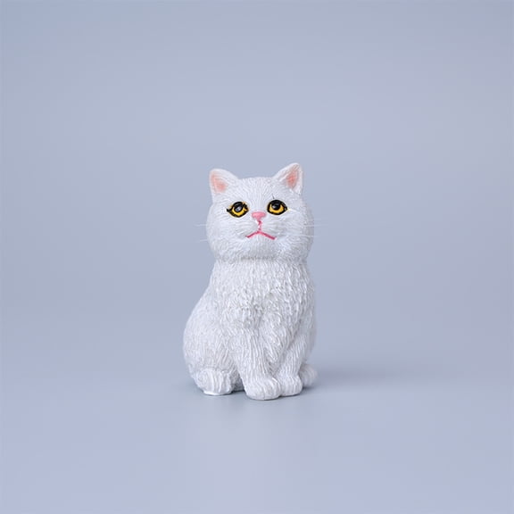 Adorable Seated Cat Figurines & Pet Models, Cute Car Interior Decorations And Toys For Teens 14+, Home Office Desktop Decorative Ornament Collection