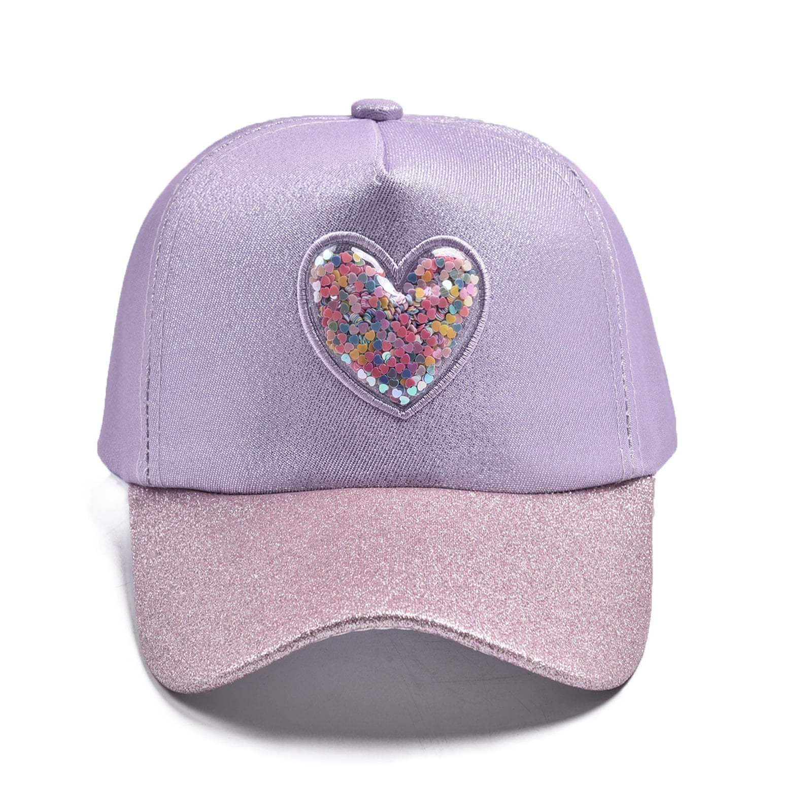 Adorable Sequined Heart Baseball Cap For Children Comfortable Outdoor ...