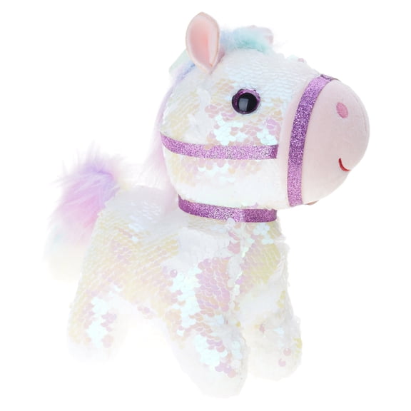 Adorable Sequined Study Friend Desk Companion Colorful Stuffed Animal Toy For Kids Learning Motivation Gift