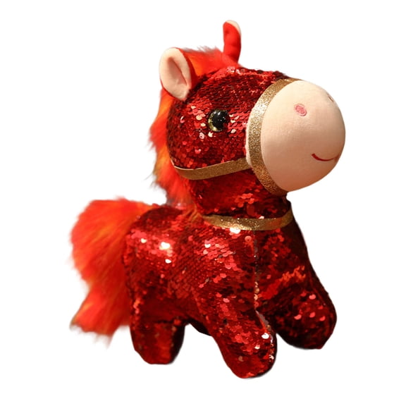 Adorable Sequined Study Friend Desk Companion Colorful Stuffed Toy For Kids Learning Motivation Gift