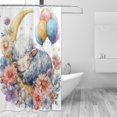 thumbnail image 1 of Adorable Sheep Sleep Moon Balloons Flowers Shower Curtains with 12 Hooks Waterproof Bathroom Decor 66" x 72", 1 of 6