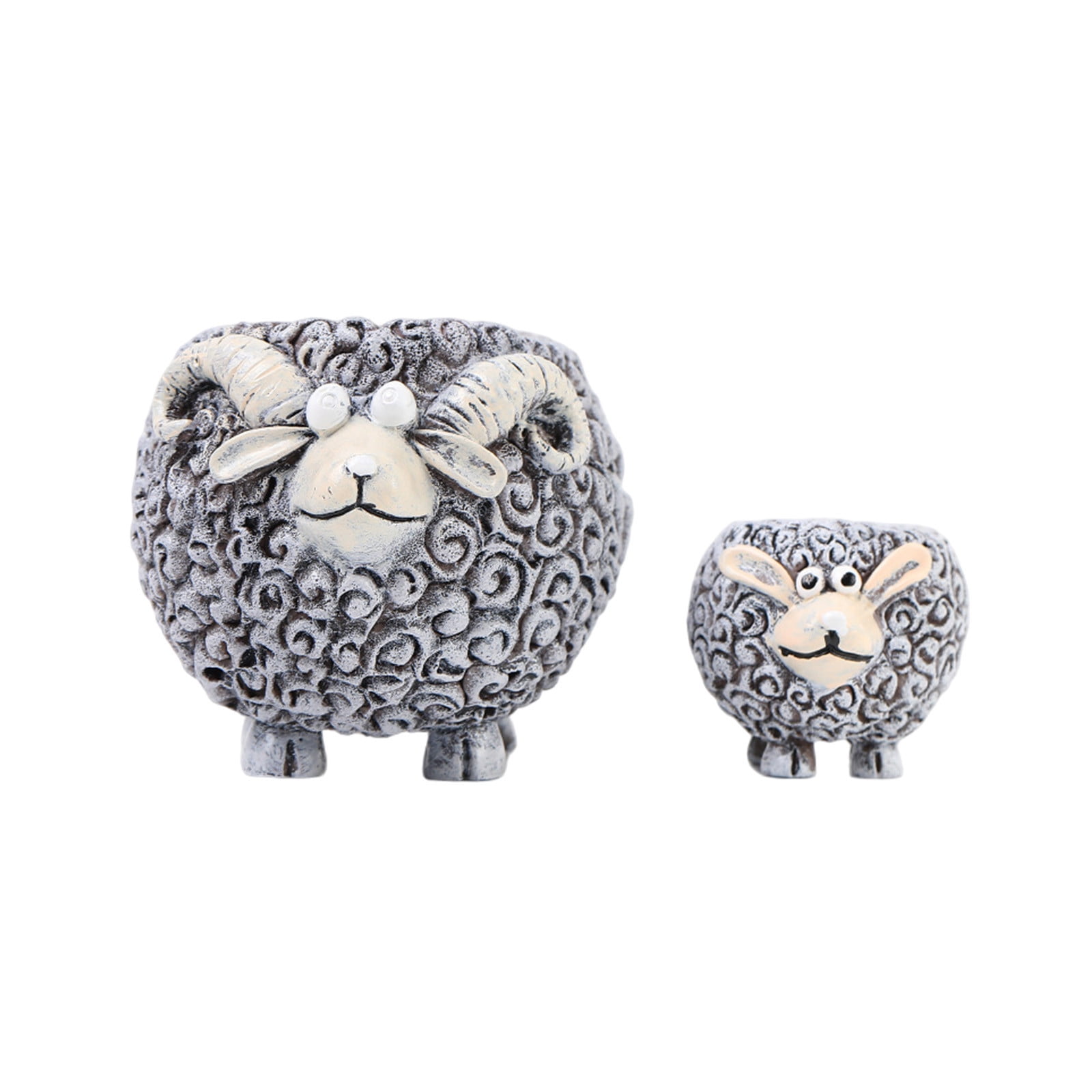 Adorable Sheep Succulent Planter Whimsical Fairy Garden Animal Statue ...
