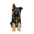 thumbnail image 1 of Hi-Line Gift Ltd. Adorable Shepherd Pup: Polyresin Figurine in Black and Brown, 1 of 6