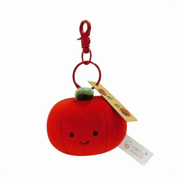 Adorable Simulation Fruit Plush Keychains Fun Fruit Plush Keychains Pendant Sturdy Bag Hangings for Stylish Accessories