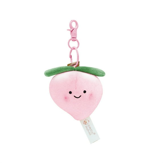 Adorable Simulation Fruit Plush Keychains Fun Fruit Plush Keychains Pendant Sturdy Bag Hangings for Stylish Accessories
