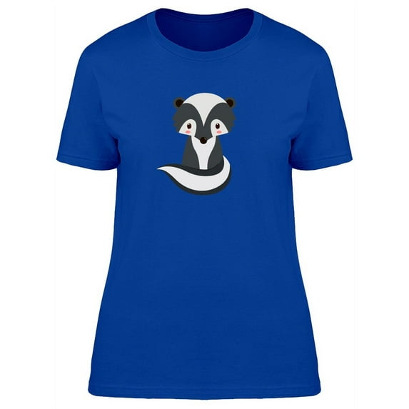 Adorable Skunk Cartoon T-Shirt Women -Image by Shutterstock, Female x-Large
