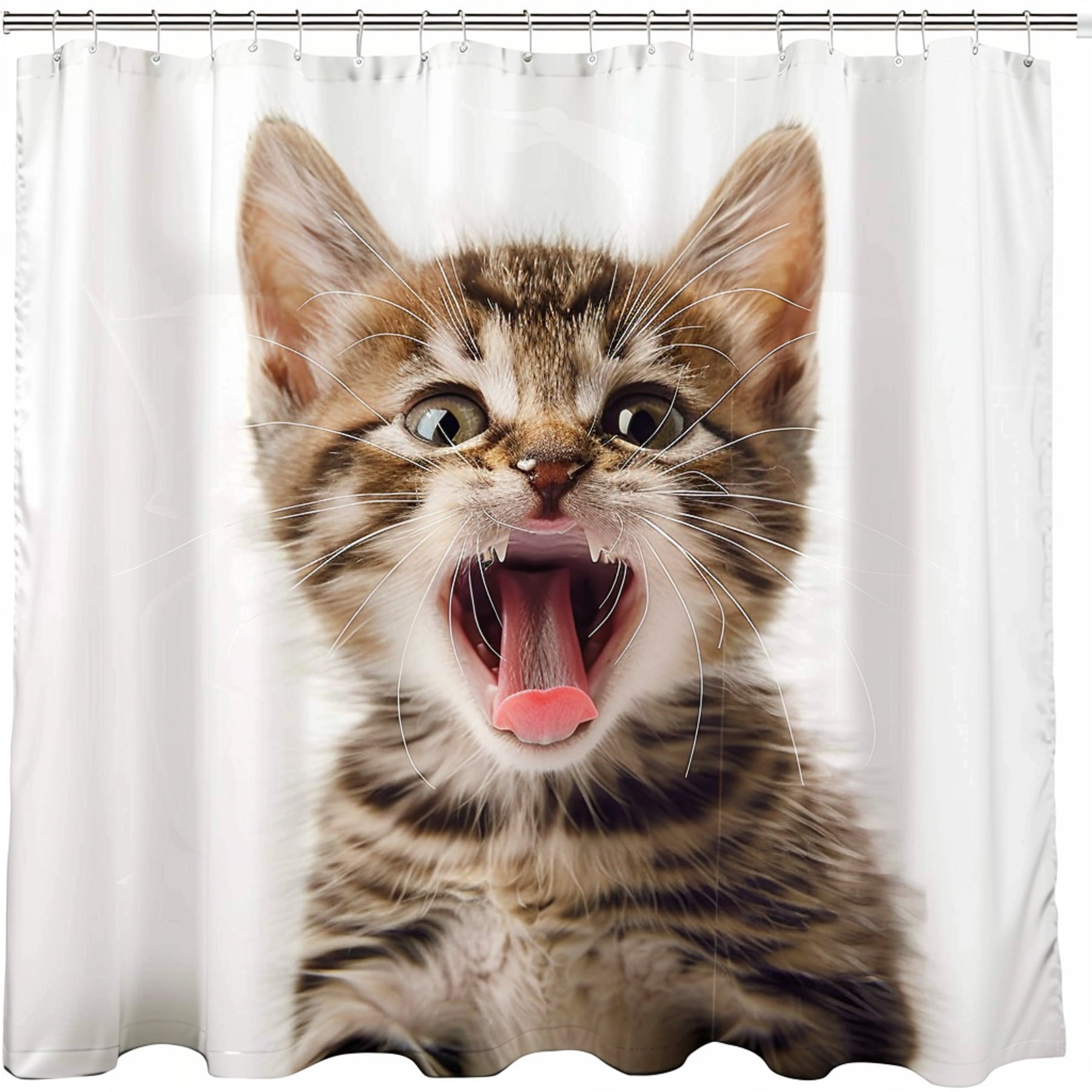 Adorable Smiling Kitten Sticking Out Tongue Realistic Ultra Detailed