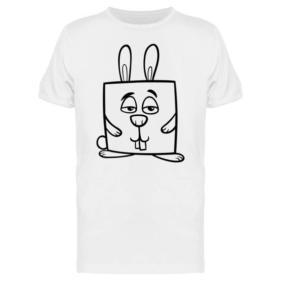 Adorable Square Rabbit Cartoon Tee Men's -Image by Shutterstock