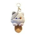 thumbnail image 1 of Adorable Squeaky Kitty Stuffed Animal Hanging Machine Keychain Charm Toy For Everyone Outdoor, 1 of 4
