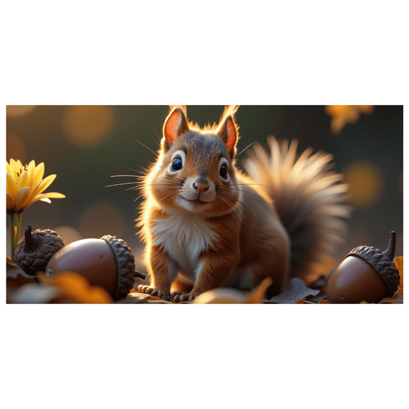Adorable Squirrel Design Backdrop Banner Decorative Party Supplies Background for Fall Festivals Outdoor Gatherings Photo Booths and Autumn Celebrations