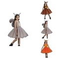 thumbnail image 1 of Adorable Squirrel Dress for Girls Stage Performance Play Pretend Tutu Outfit with Ears Headband and Tail, Princess-Themed Strawberry Halter Velvet Tulle Dress for Toddlers 5-6 Years, 1 of 6