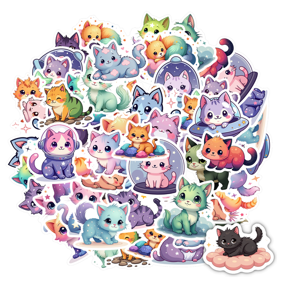 Adorable Stationery Stickers Fantasy Teacher Reward Stickers Cute Kids Stickers for Laptop Suitcase