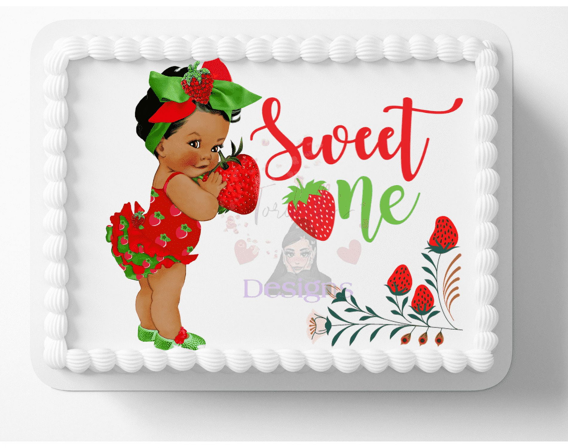 Decorazioni per cupcake a forma di fragola e margherita: decorazioni per feste - Italia