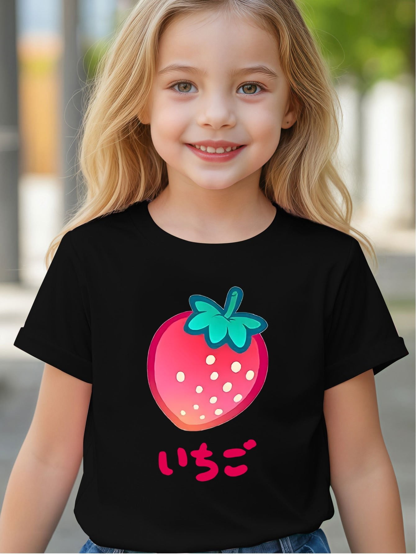 Casual Crew Neck T-Shirt with Adorable Heart Print main image 0