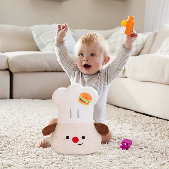 Adorable Stuffed Animal Doll with Chef Hat - for Kids - Cuddly Playroom Companion for Boys and Girls - Ideal for Indoor and Outdoor