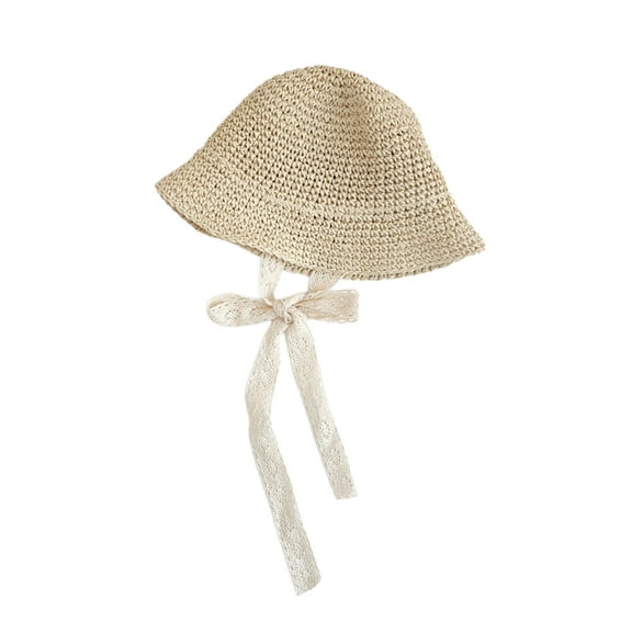 Adorable Summer Lace Cap for Babies: Bow-Knot Design with Sun Protection