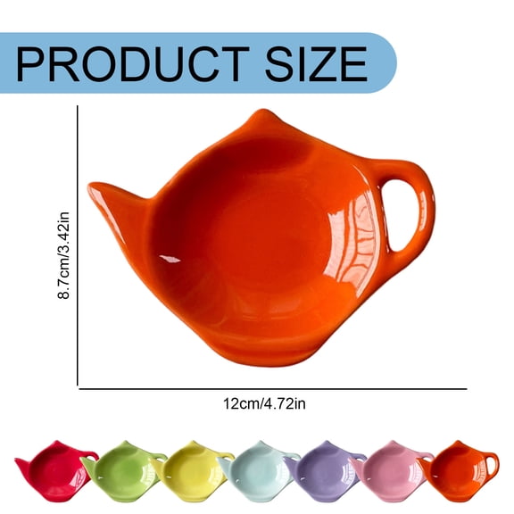 Adorable Teapot-Shaped Ceramic Tea Bag Holder – Charming Drip Tray for Tidier Tea Time 2026 New