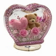 thumbnail image 1 of Adorable Teddy Bear Heart Valentine's Ornament Pink Rose Glitter 4D Acrylic Decor Sweet Home Accent for Valentine's Day Gifts​, 1 of 5
