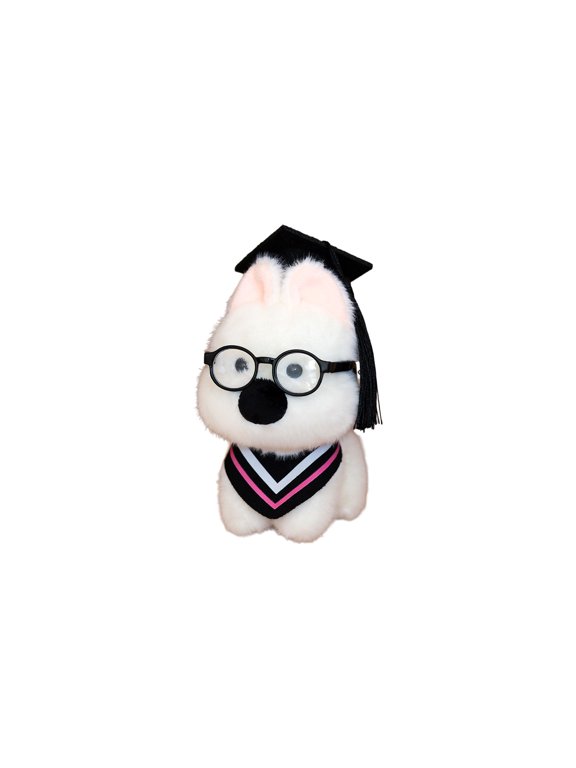 Adorable Terrier Graduation Plush Keychain Gift, Soft Stuffed Animal Pendant Bag Charm Souvenir For School Graduation Celebration, Keepsake Decoration Gift For All Ages