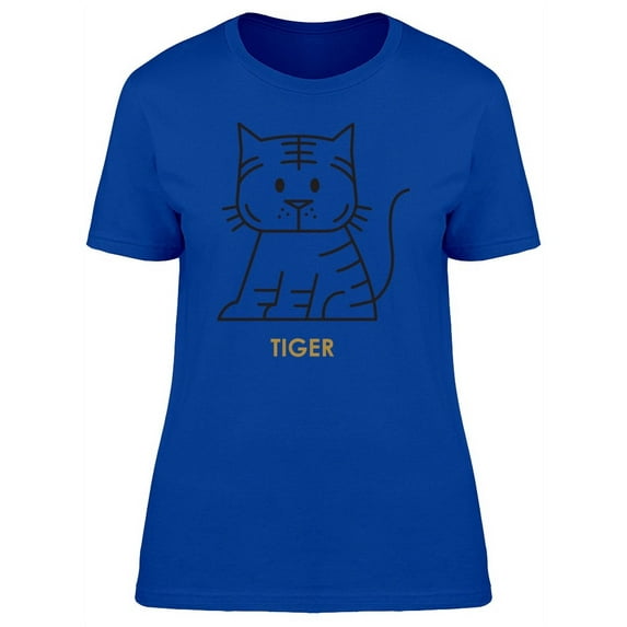 Adorable Tiger Doodle T-Shirt Women -Image by Shutterstock, Female XX-Large