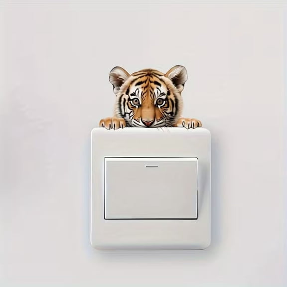 Adorable Tiger-Themed Wall Decor Stickers - Fun Animal Collection for Kids' Rooms
