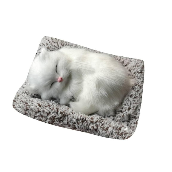 Adorable Toy Mini Cat in Mattress with Meow Sounds Sleeping Kitty Toy for Kids Boys Girls Cute Interactive Pet